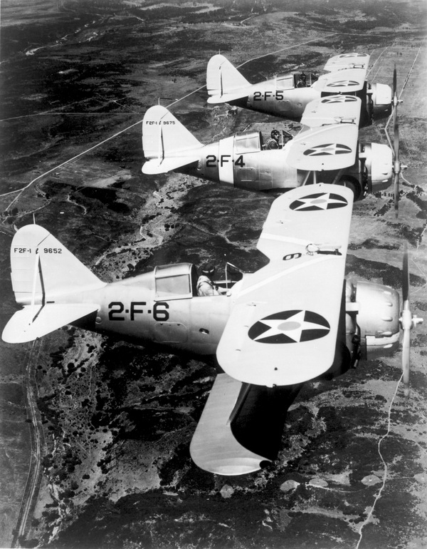  Grumman F2F-1  9652, 2-F-6, VF-2, 9675, 2-F-4, 2-F-5