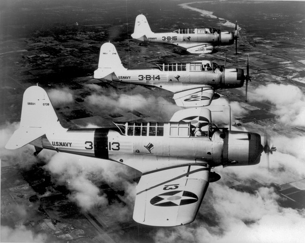 Vought SB2U-1 Vindicator 0739, 3-B-13, 0740, 3-B-14, 0741, 3-B-15