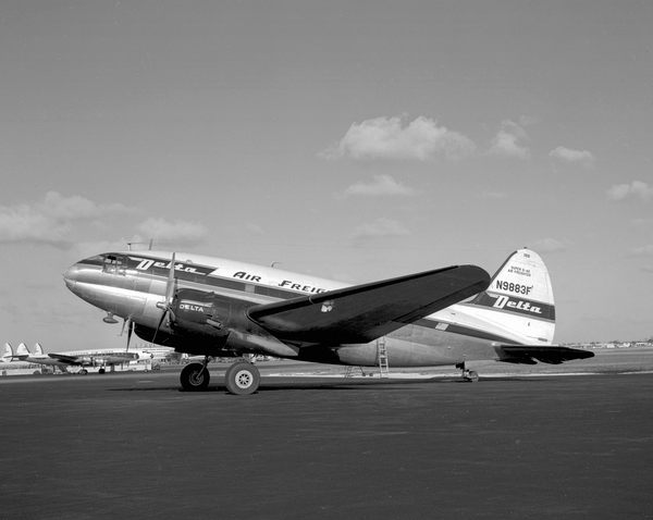 Delta Airlines Curtiss C-46R Commando N9883F