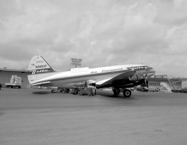 Delta Airlines Curtiss C-46R Commando N9883F