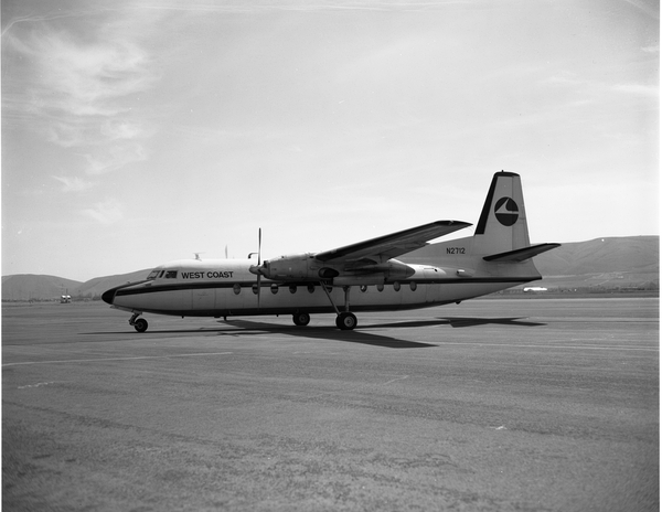 West Coast Airlines Fairchild F-27  N3706