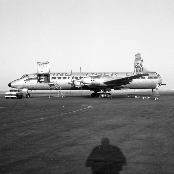 Flying Tiger Line, Tail swung Canadair CL-44D4-2  N452T